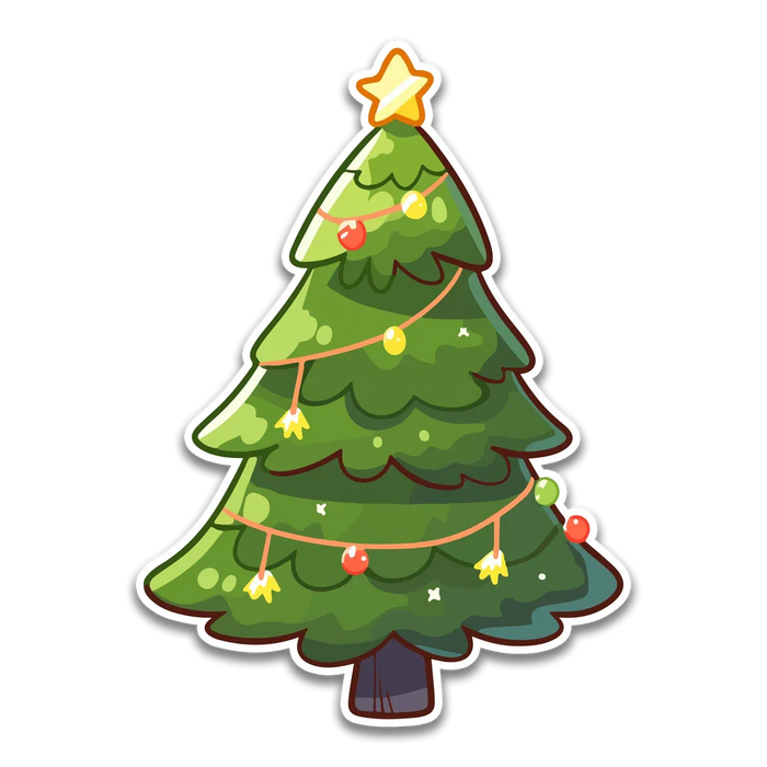 Stick With Finn Christmas Tree Sticker