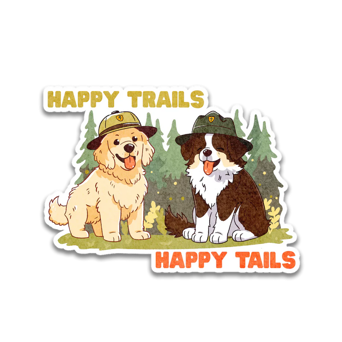 Stick With Finn Happy Trails Happy Tails Sticker