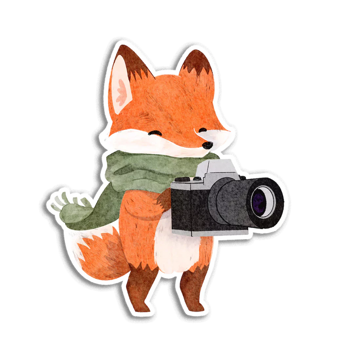 Stick With Finn Fox Photographer Sticker