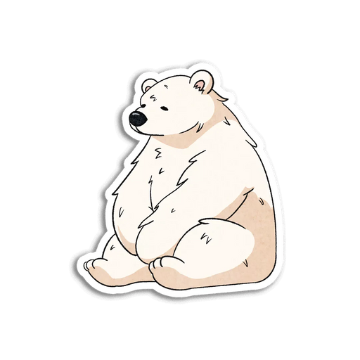 Stick With Finn Polar Bear Sticker