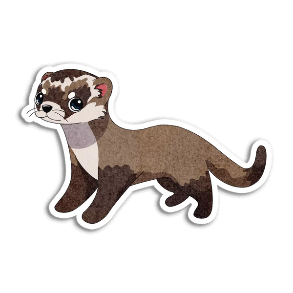 Stick With Finn Black-Footed Ferret Sticker