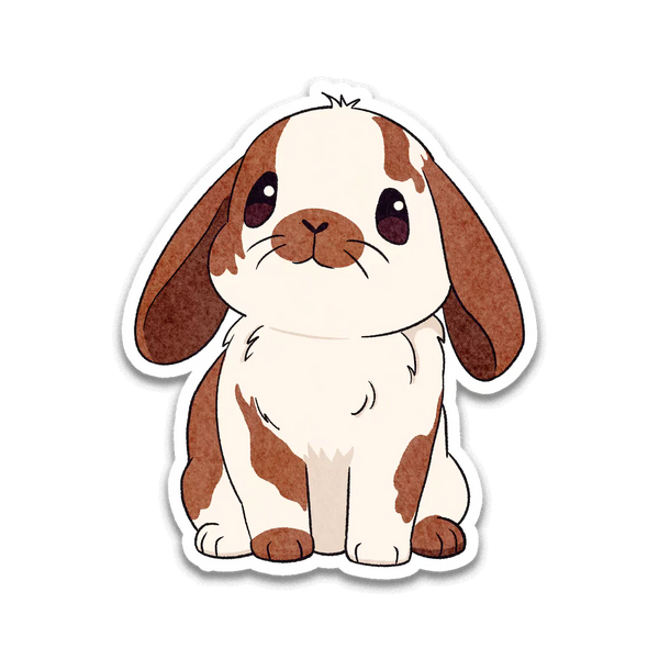 Stick With Finn Beige Holland Lop Sticker