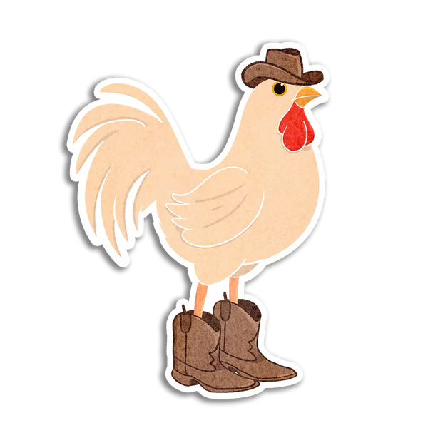 Stick With Finn Cowboy Chicken Sticker