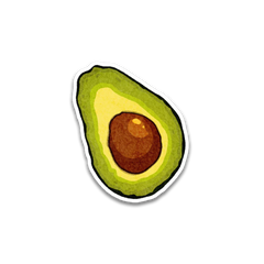 Stick With Finn Avocado Sticker