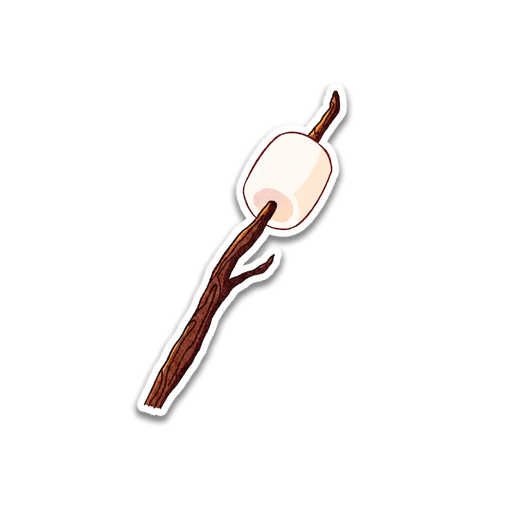 Stick With Finn Marshmallow Stick Sticker