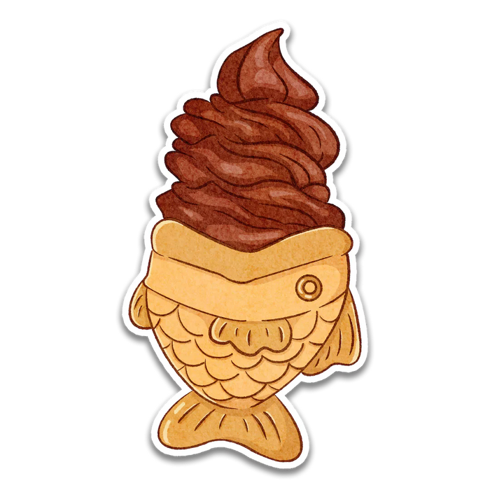 Stick With Finn Chocolate Taiyaki Ice Cream Sticker