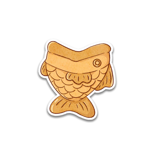 Stick With Finn Taiyaki Cone Sticker