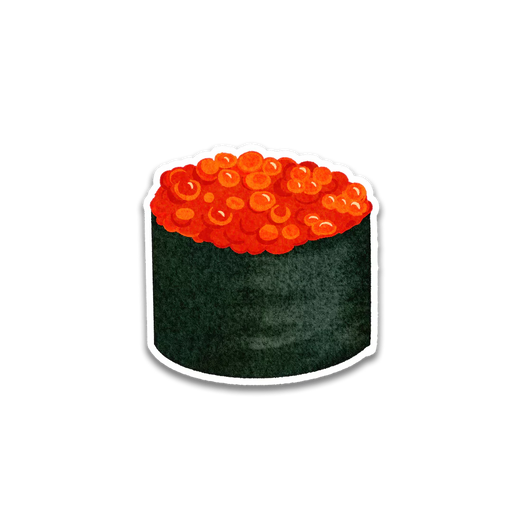 Stick With Finn Tobiko Sushi Roll Sticker