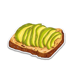 Stick With Finn Avocado Toast Sticker