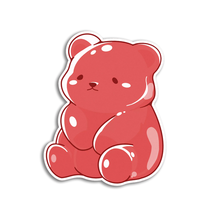 Stick With Finn Red Gummy Bear Candy Sticker