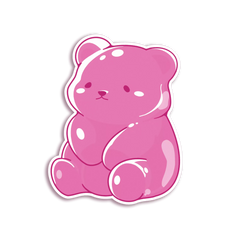 Stick With Finn Pink Gummy Bear Sticker