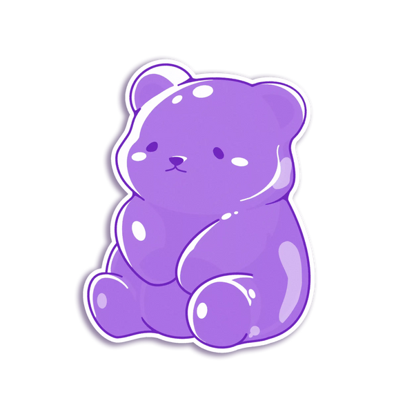 Stick With Finn Purple Gummy Bear Sticker