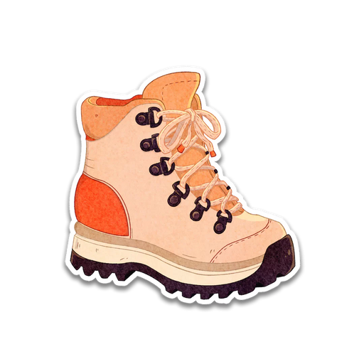 Stick With Finn Hiking Boot Sticker