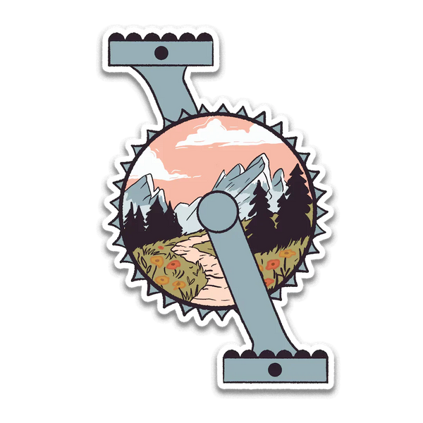 Stick With Finn Pedal into Wilderness Sticker