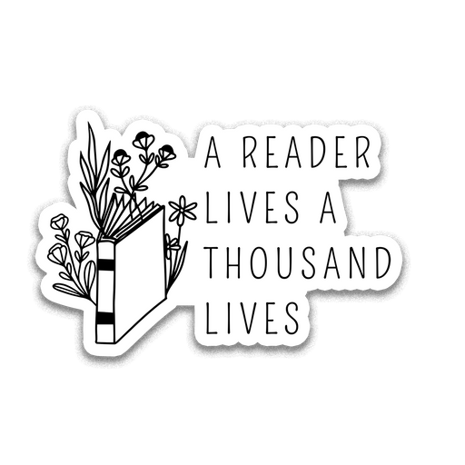 Stick With Finn A Reader Lives a Thousand Lives Sticker