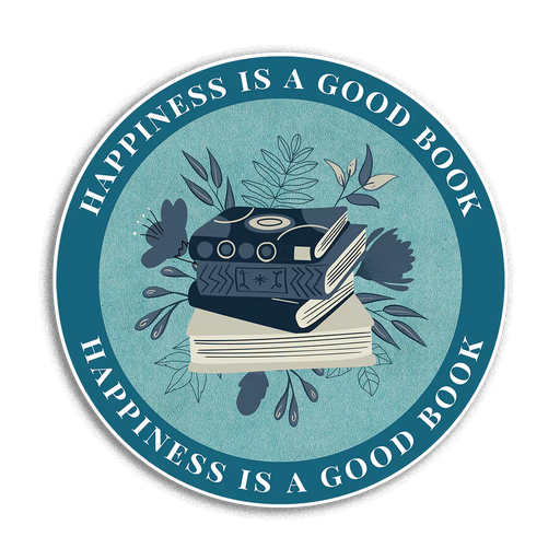 Stick With Finn Happiness is a Good Book Sticker