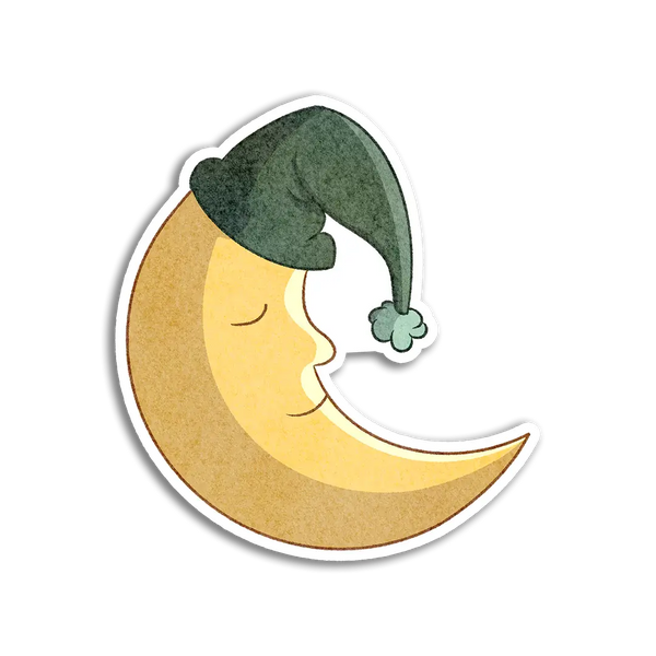 Stick With Finn Green Dreamy Moon Sticker