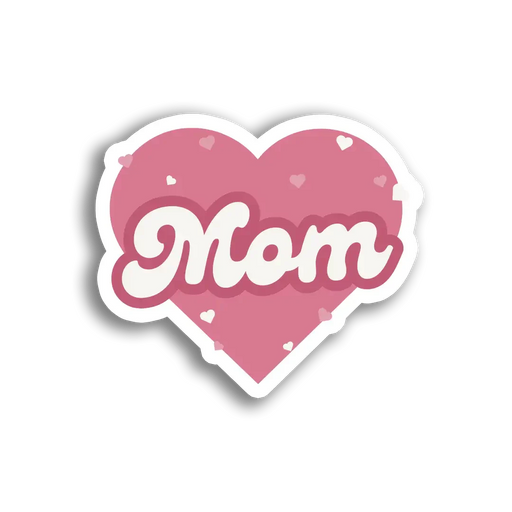 Stick With Finn Mom Heart Sticker