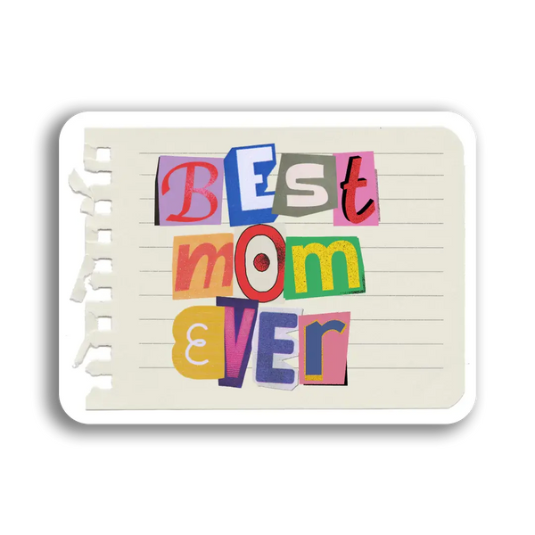 Stick With Finn Retro Best Mom Ever Sticker