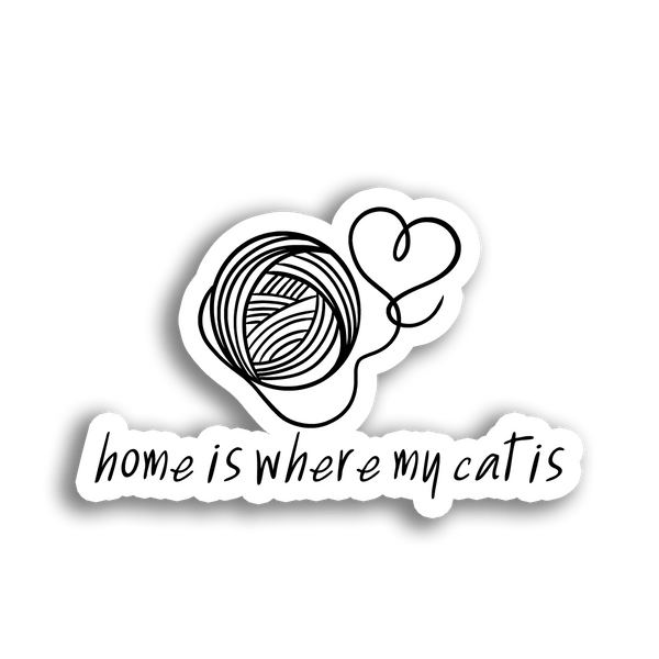 Stick With Finn Home is Where my Cat is Sticker