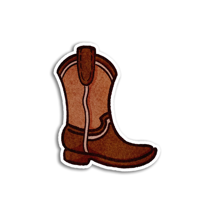 Stick With Finn Cowboy Boot Sticker