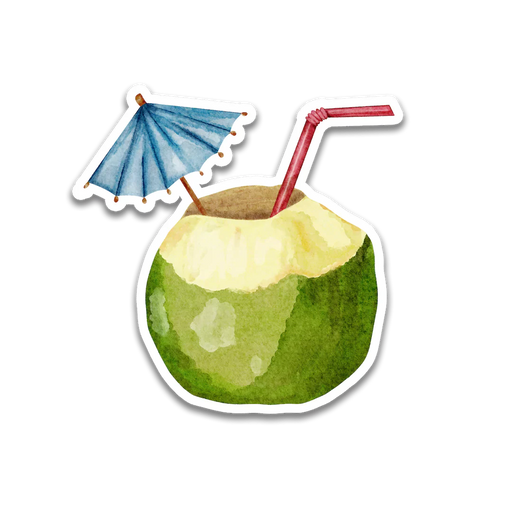 Stick With Finn Coconut Drink Sticker