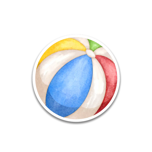 Stick With Finn Beach Ball Sticker