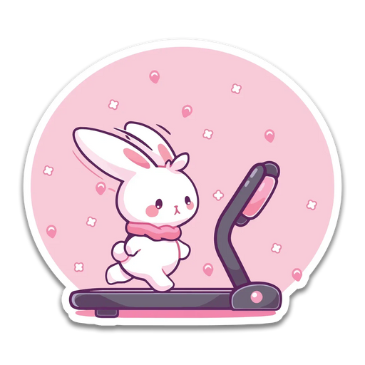 Stick With Finn Cardio Bunny Sticker