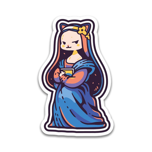 Stick With Finn Meowna Lisa Sticker