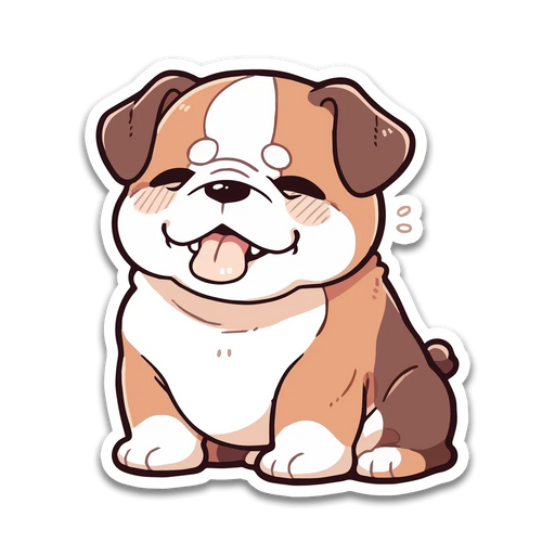 Stick With Finn Bulldog Sticker