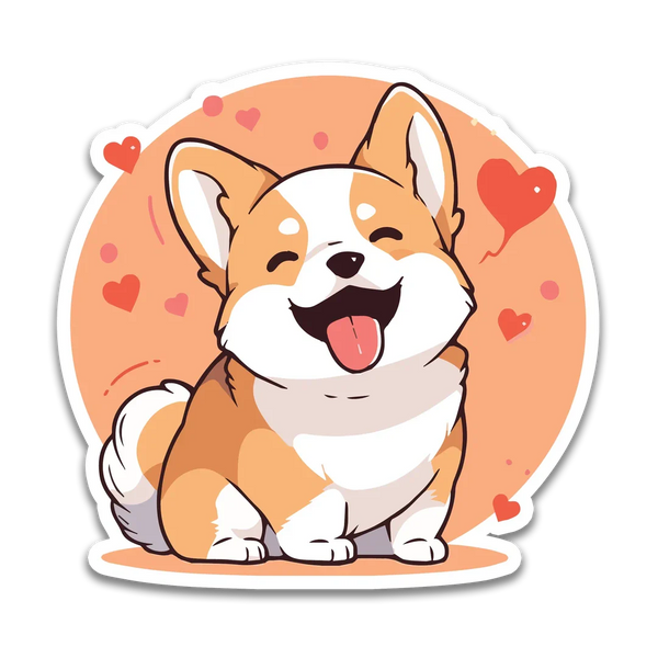 Stick With Finn Corgi Sticker