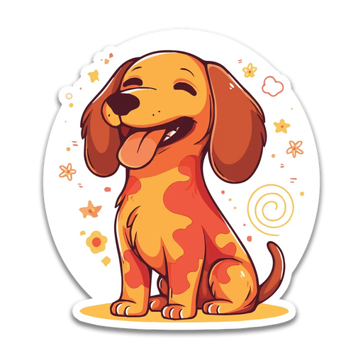 Stick With Finn Dachshund Sticker