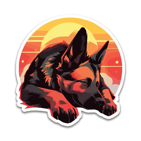 Stick With Finn German Shepherd Sticker