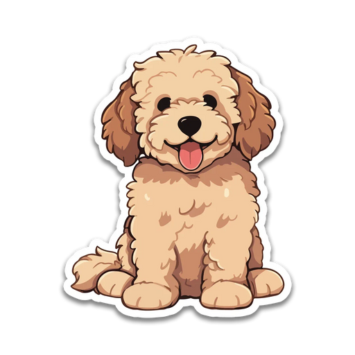 Stick With Finn Golden Doodle Sticker