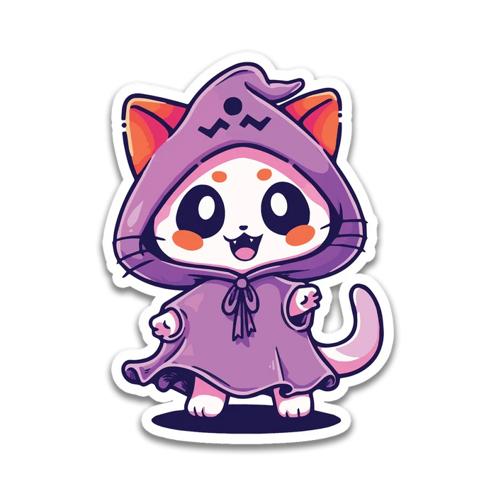 Stick With Finn Halloween Kitty Sticker