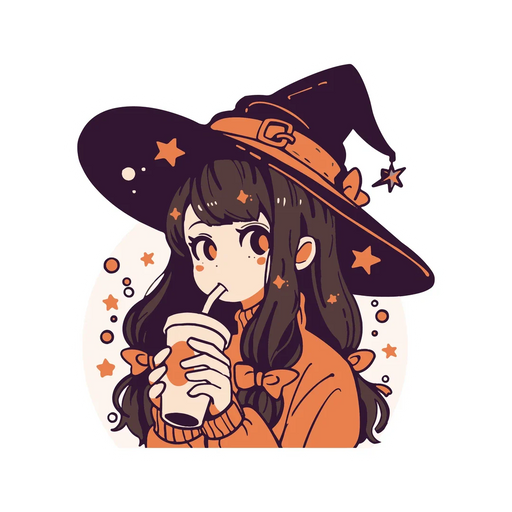 Stick With Finn Witch Latte Sticker