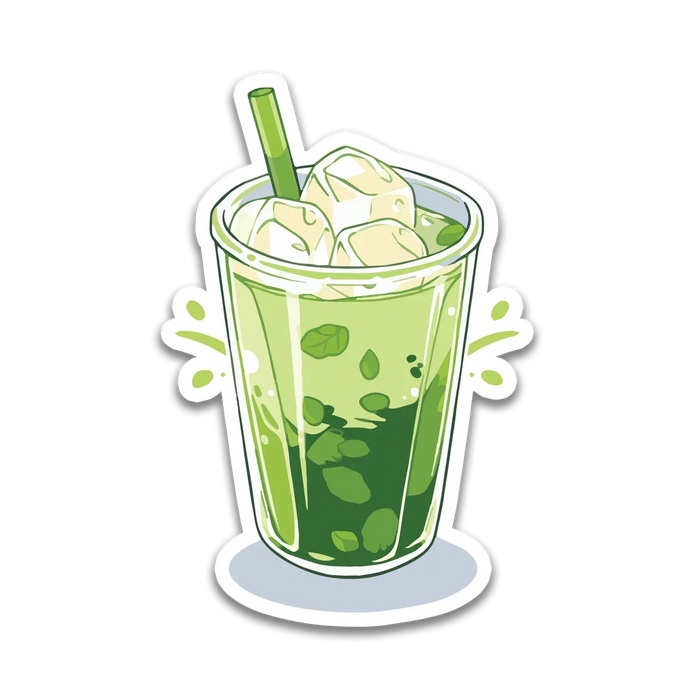 Stick With Finn Matcha Iced Latte Sticker