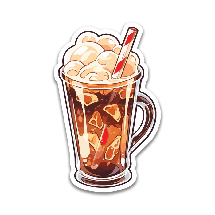 Stick With Finn Root Beer Float Sticker