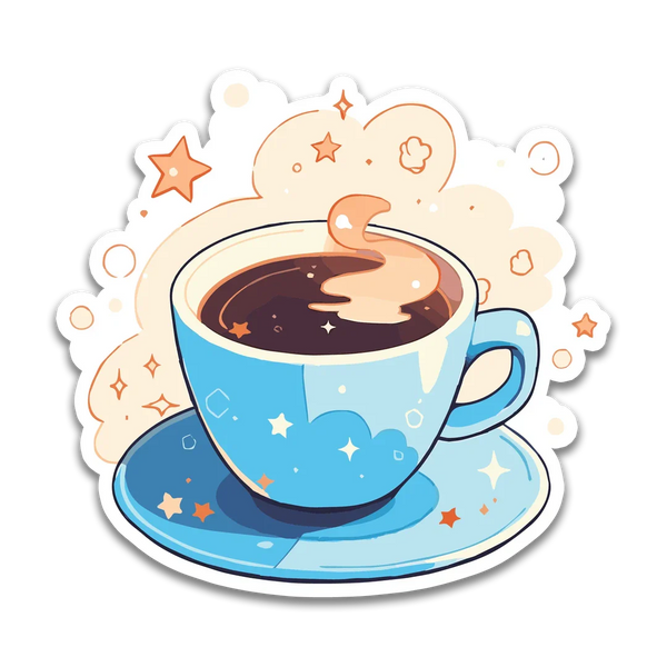 Stick With Finn Starry Coffee Sticker