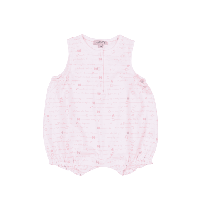 Bebe Sweeny Baby Girls Pink Organic Cotton Playsuit