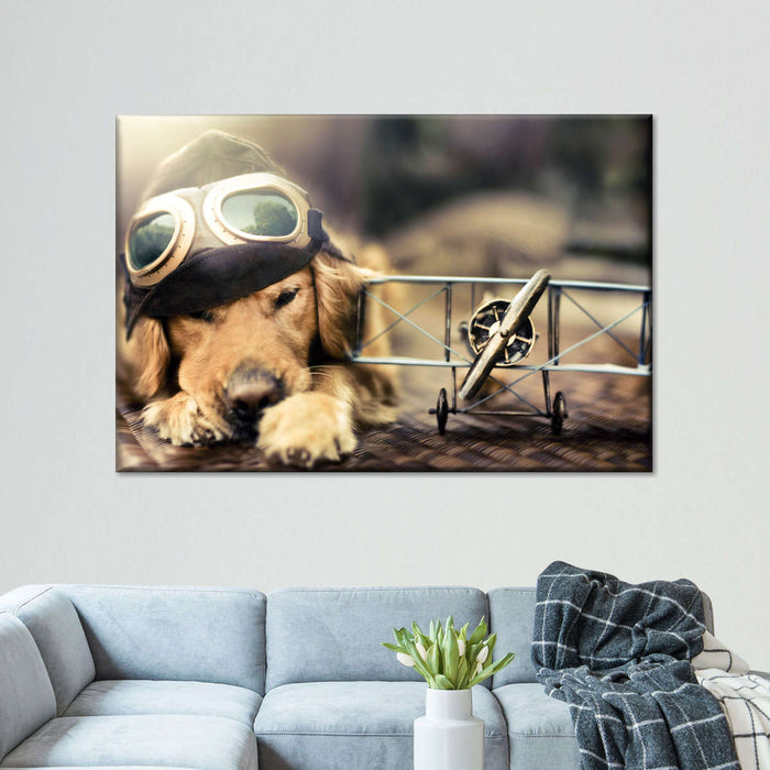 ElephantStock Dog Pilot Wall Art