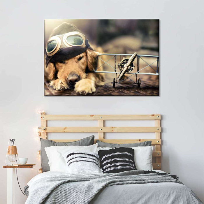 ElephantStock Dog Pilot Wall Art