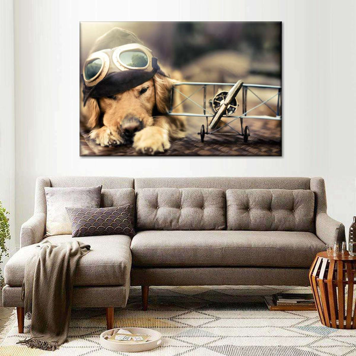 ElephantStock Dog Pilot Wall Art