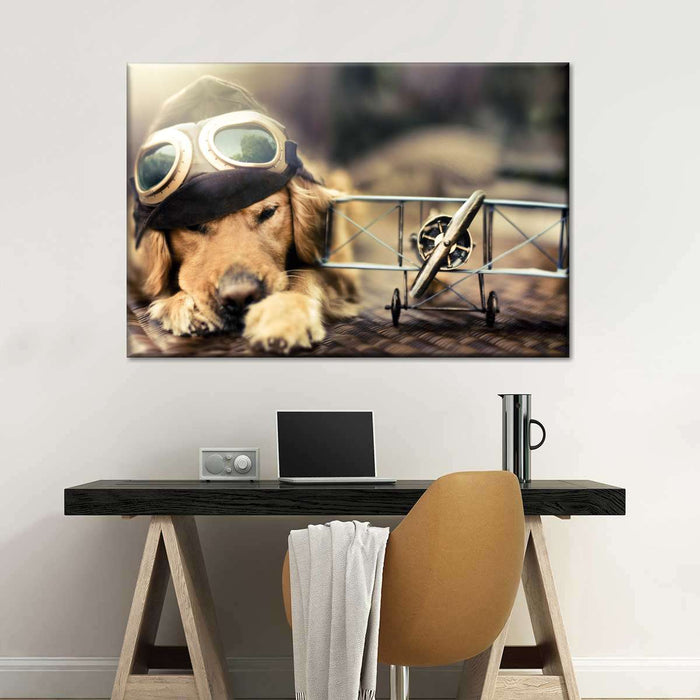 ElephantStock Dog Pilot Wall Art