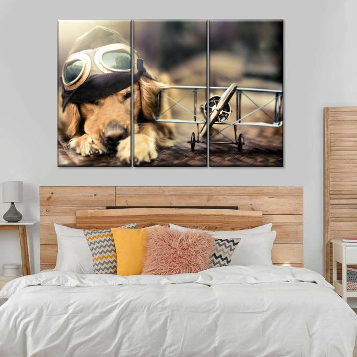 ElephantStock Dog Pilot Wall Art