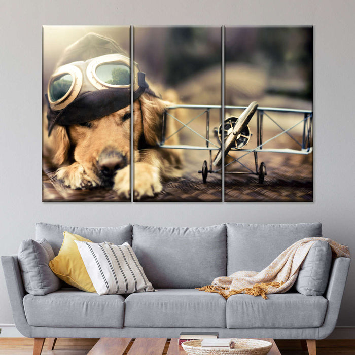 ElephantStock Dog Pilot Wall Art