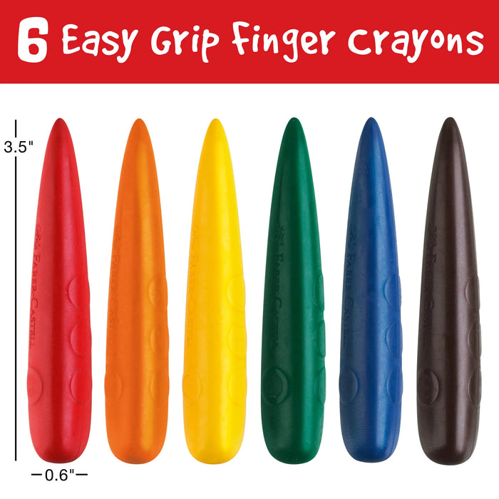 Faber-Castell 6 Count Little Creatives Easy Grip Crayons