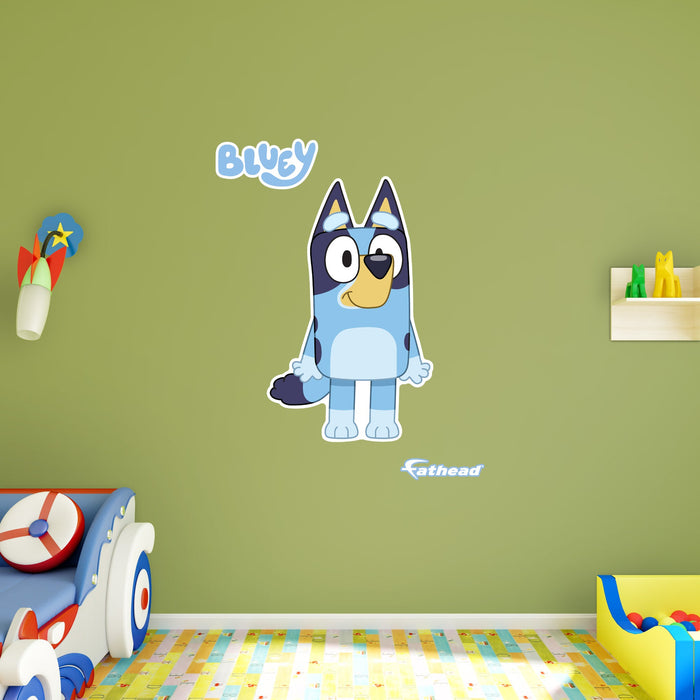 Fathead Bluey: Bluey RealBig - Officially Licensed BBC Removable Adhesive Decal