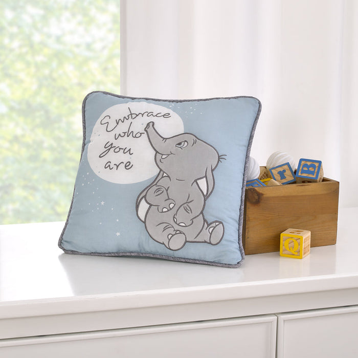 Disney Dumbo Sweet Little Baby "Embrace Who You Are"  Decorative Pillow