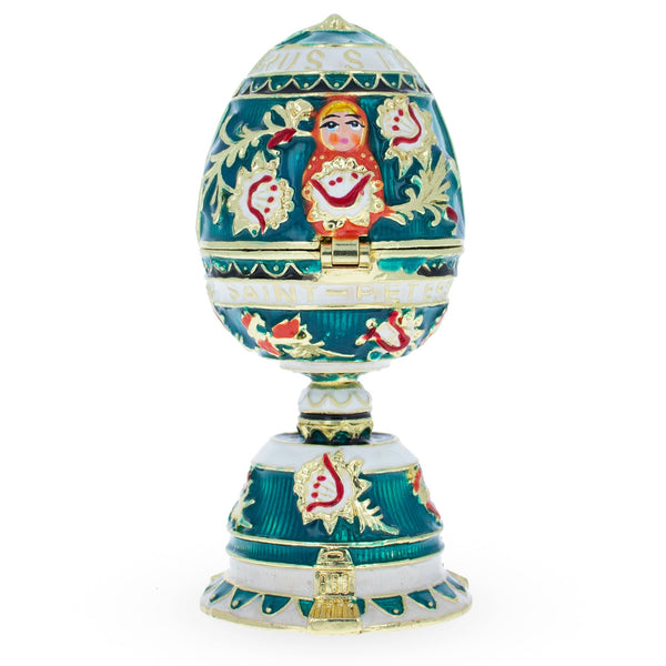 BestPysanky Enameled Nesting Doll Easter Egg Figurine